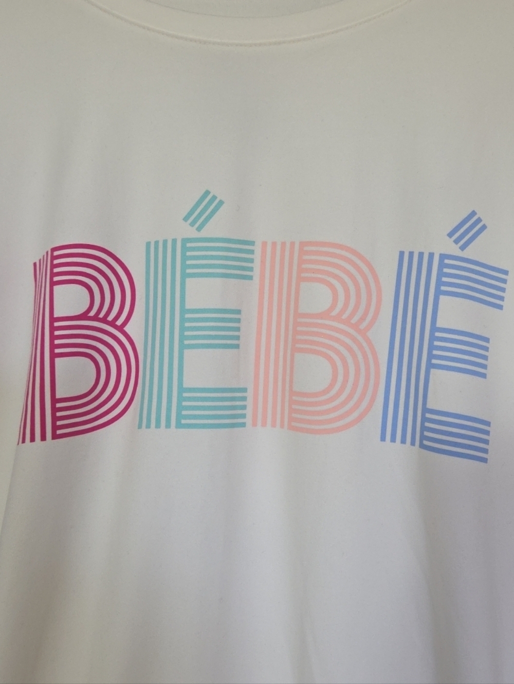 Time and Tru Maternity T Shirt "Bebe" Stretchy Ruching Cream Women's XL 16-18 - Picture 3 of 8